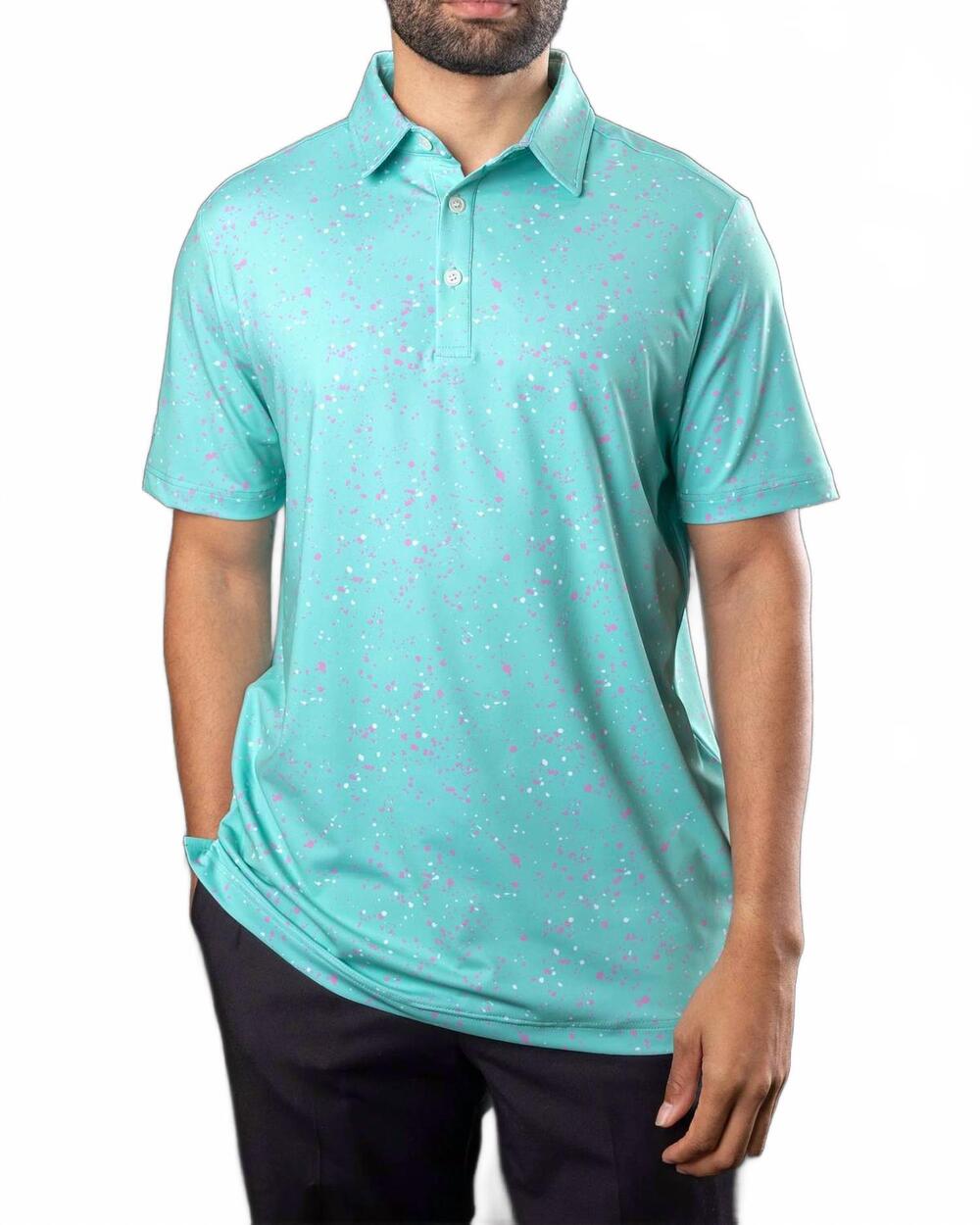 NEW SUNDAY SWAGGER men's signature polo shirt in radical green